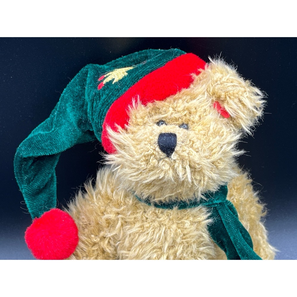 Ty Plush Teddy Bear Christmas Elf Hat Gold Accents Holiday Stuffed Animal 5.5" - Picture 3 of 7